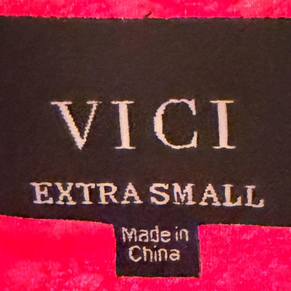 Vici Collection "Desiree" Red/Orange Floral Bell Sleeve Tie-Front Dress - Picture 11 of 13
